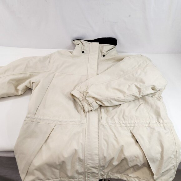 Eddie Bauer Lined Jacket Womens XL Beige Thinsulate Lite Loft 31" Length Used - Picture 2 of 10